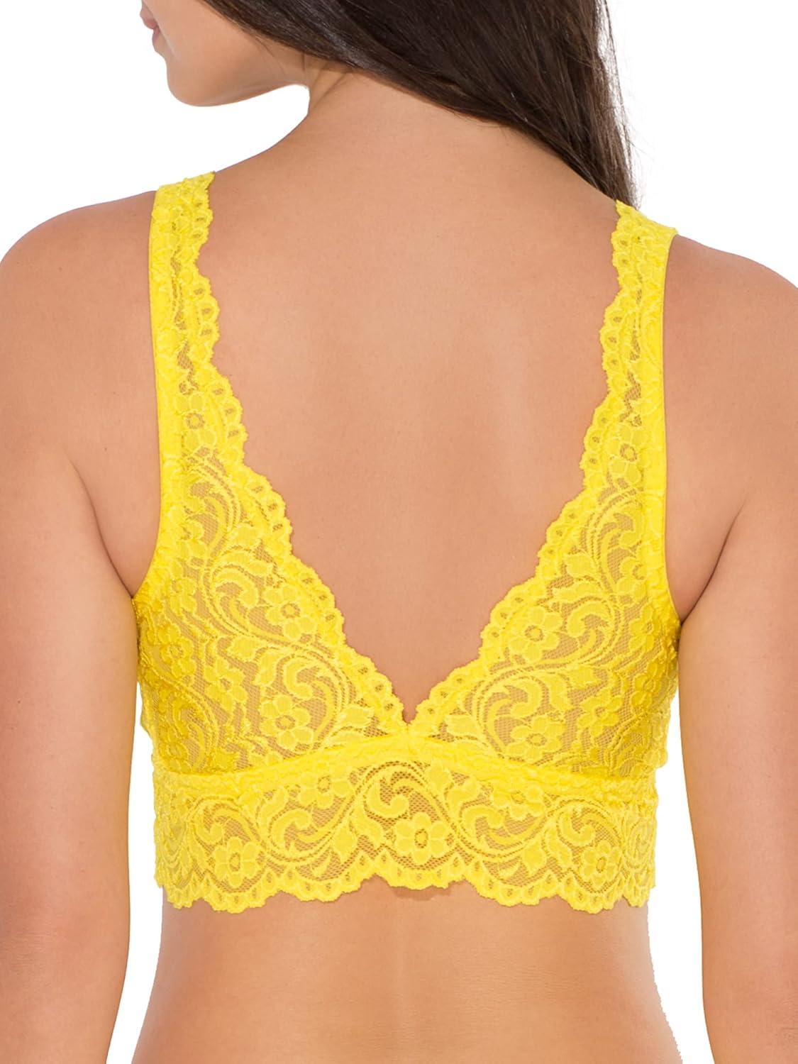 imageSmart ampamp Sexy Womens Signature Lace Deep V BraletteCabana Banana 1 Pack