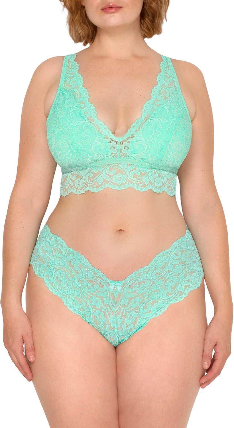 imageSmart ampamp Sexy Womens Signature Lace Deep V BraletteMint Chip 1 Pack
