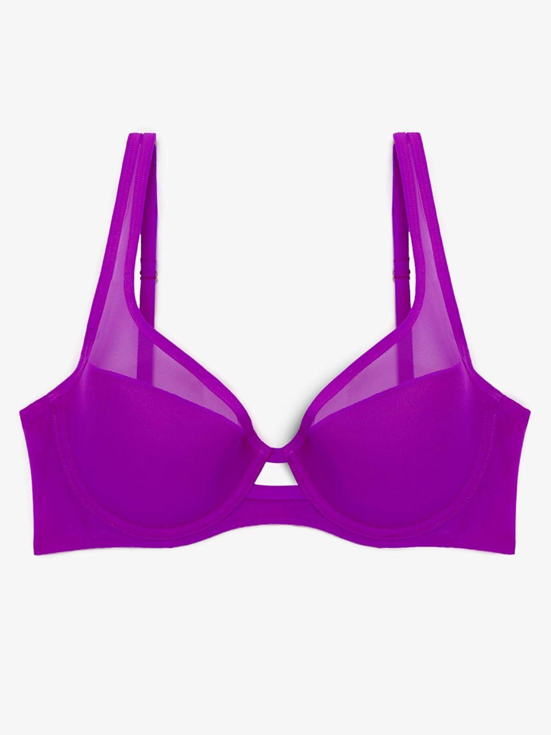 imageSmart amp Sexy Womens Mesh Plunge Bra available in single and 2 PacksFierce Violet Mesh