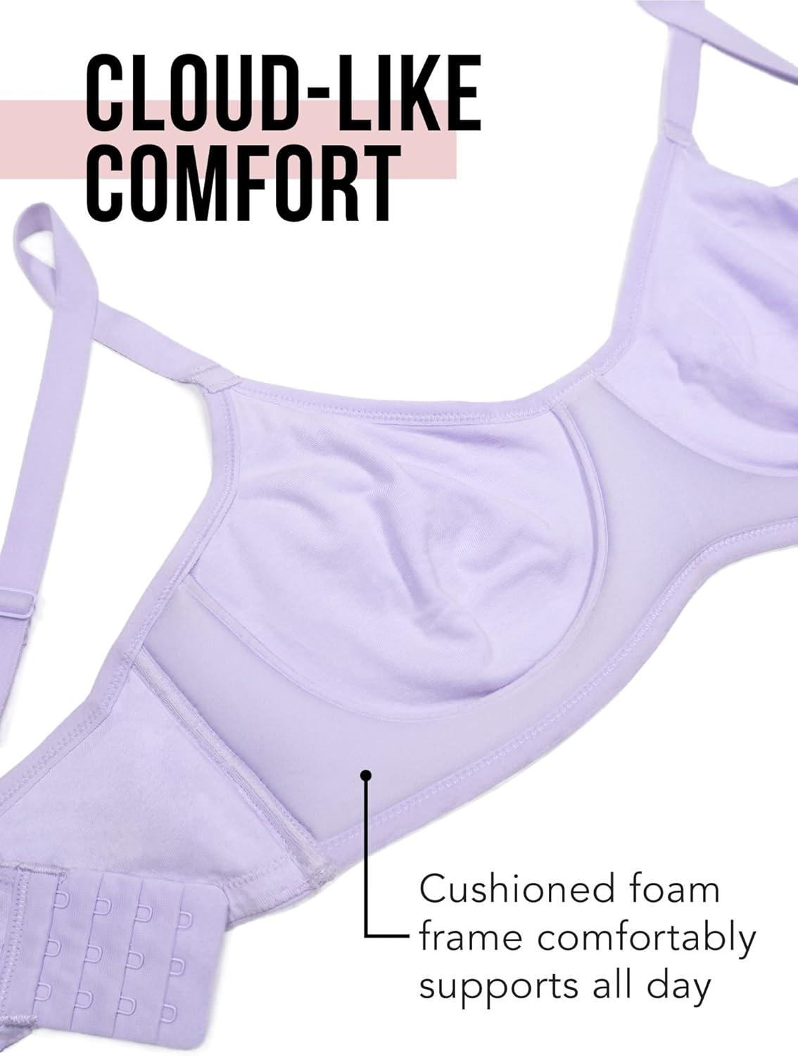 imageSmart amp Sexy Womens Cloud Cotton Comfort Collection Scoop Neck Unlined Underwire BraNavy Highlight
