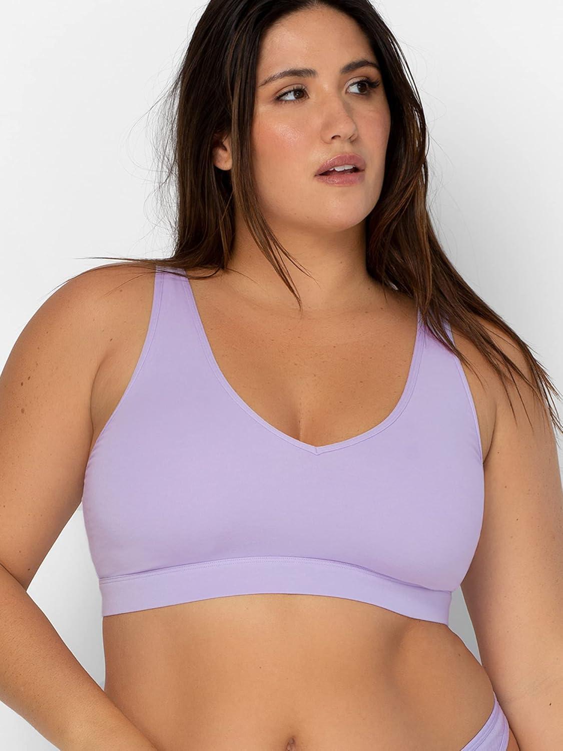 imageSmart amp Sexy Womens Cloud Cotton Comfort Collection BraletteGreyBlackGreyLilac