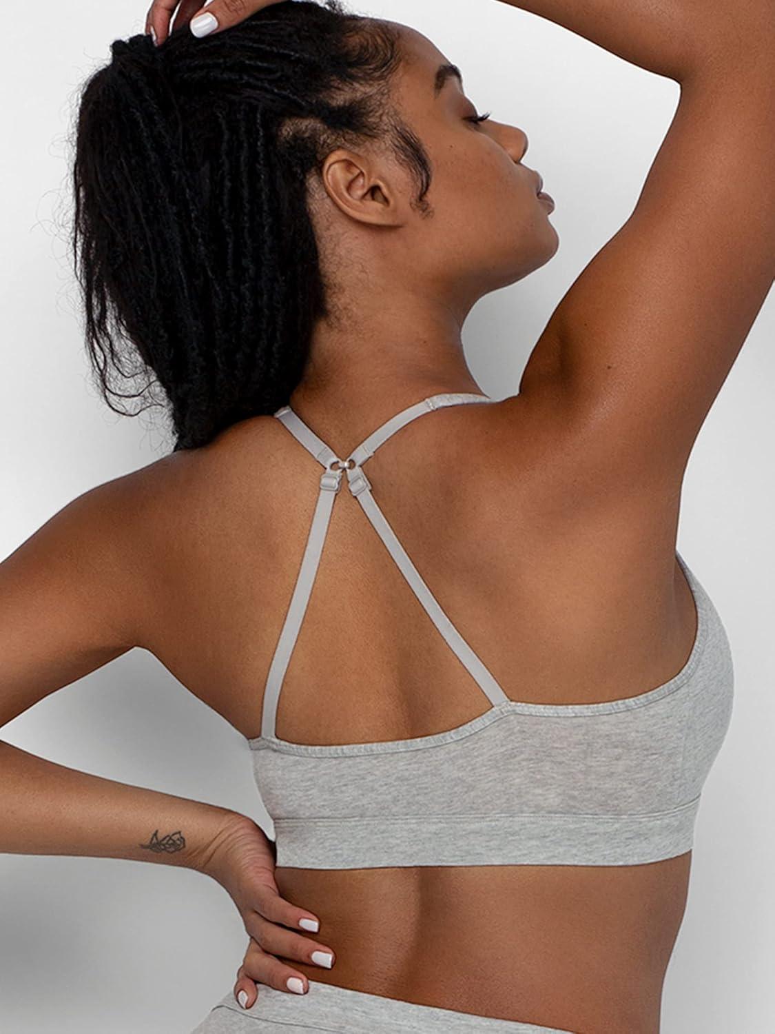 imageSmart amp Sexy Womens Cloud Cotton Comfort Collection BraletteGreyBlackGreyLilac