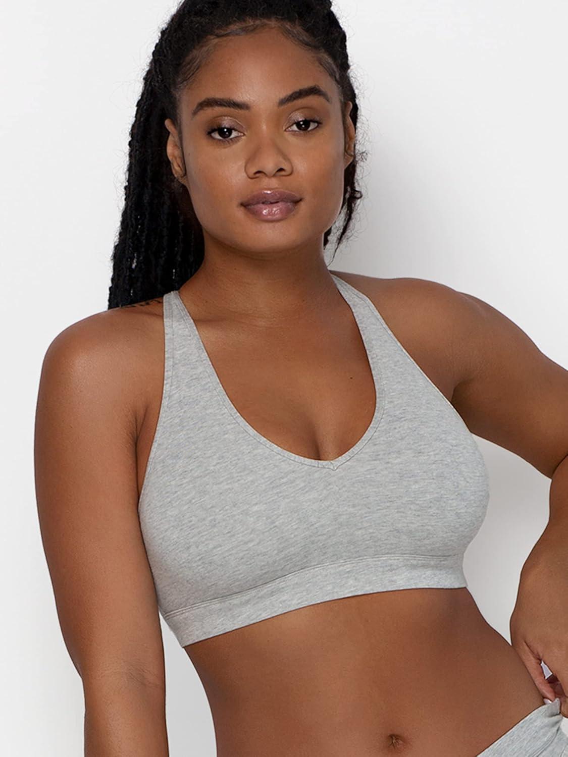 imageSmart amp Sexy Womens Cloud Cotton Comfort Collection BraletteGreyBlackGreyNavy Highlight