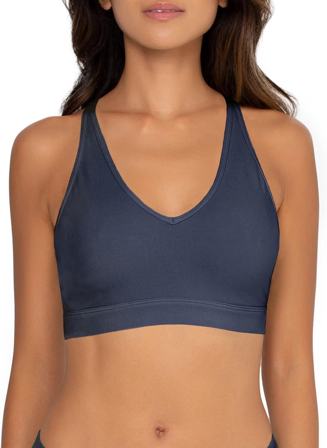 imageSmart amp Sexy Womens Cloud Cotton Comfort Collection BraletteNavy HiglightGrey Heather
