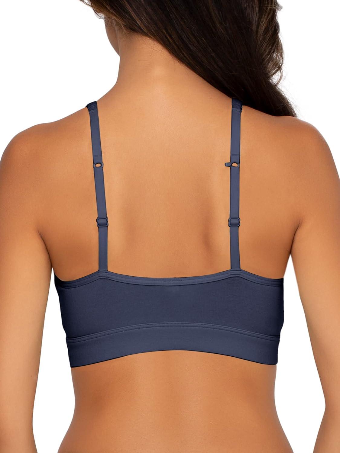 imageSmart amp Sexy Womens Cloud Cotton Comfort Collection BraletteNavy HiglightGrey Heather