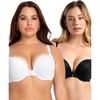 Black Hue/White 2pk